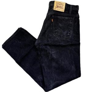 Vintage 1990’s Levi’s 505 Orange Tab 🍊 Black Denim Jeans